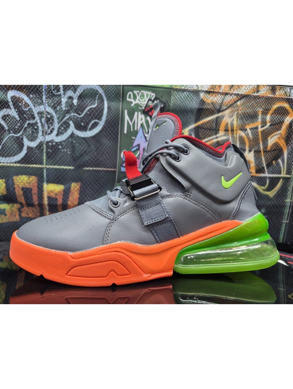 Nike Air Forcé 270 Men’s Sherbert Gray/Orange Shoes - Size 11 M - AH6772-007